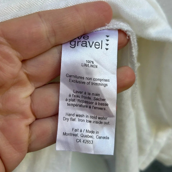 Eve Gravel Linen Tee, size  Sm - Picture 8 of 8